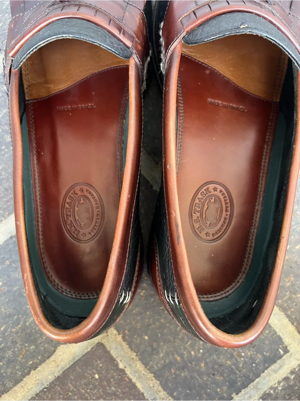 EUC Men’s 8.5 H.S. Trask Leather Tassel Kiltie Loafers